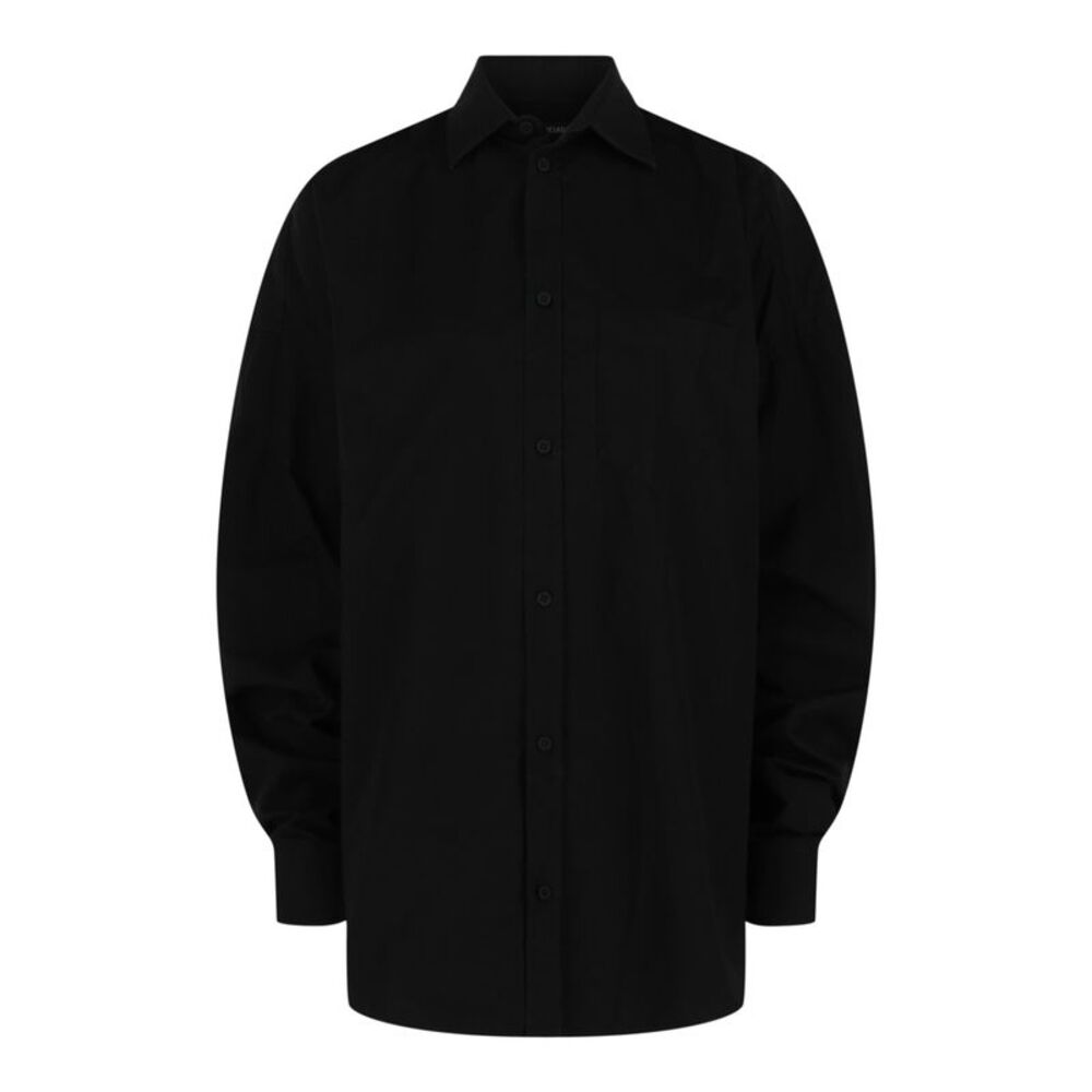 Balenciaga Poplin Cocoon Shirt Black Womens